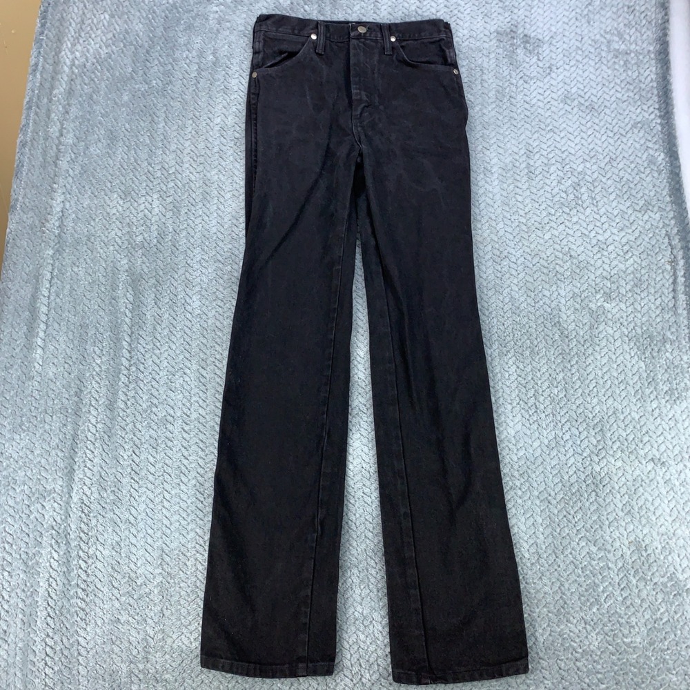 Wrangler Cowboy Cut Jeans Mens 28x34 Black Vintage Made in USA 933SEWK